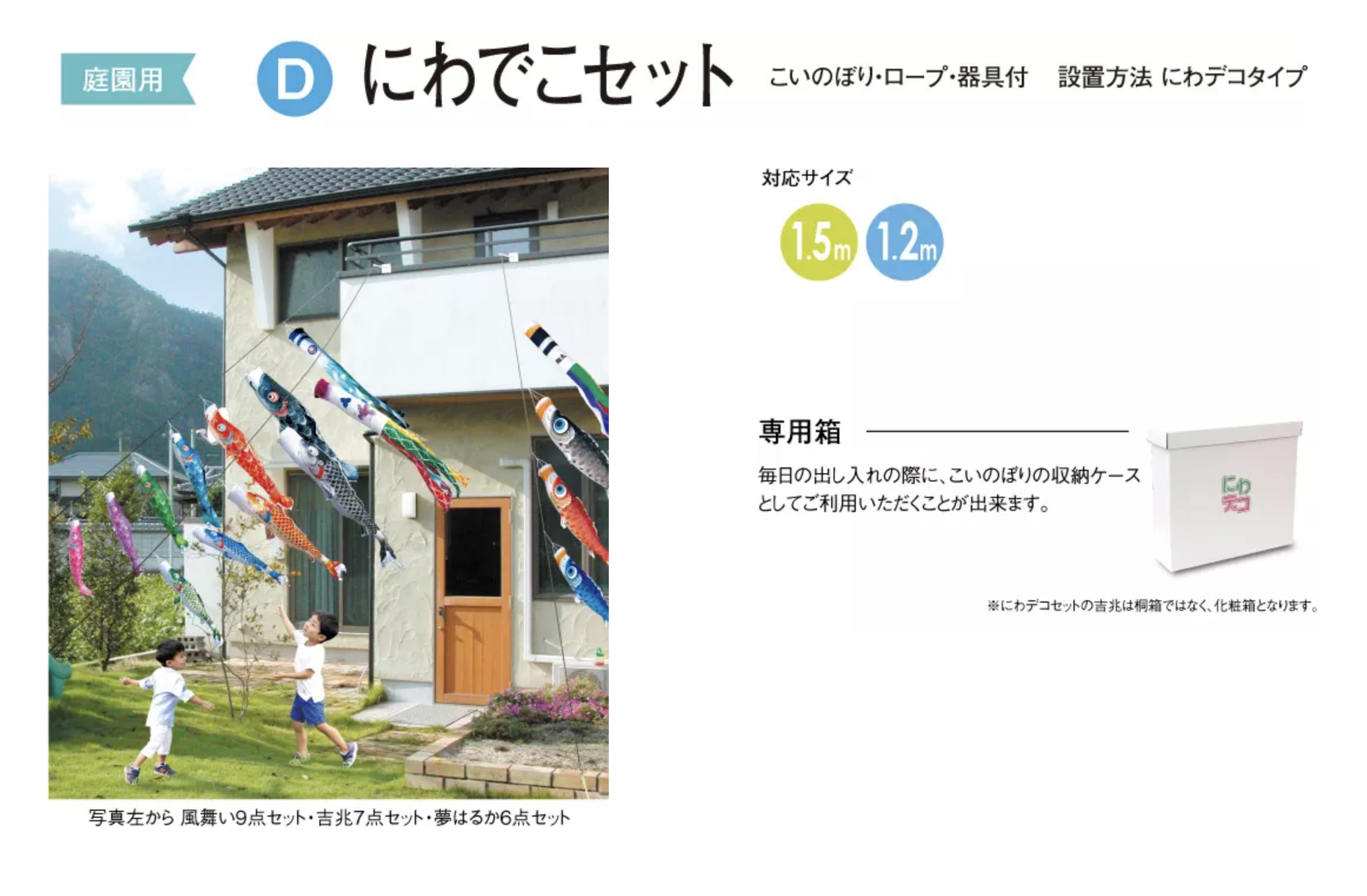 にわデコセット 鯉のぼり